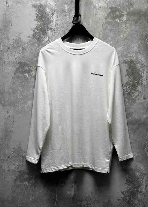 Лонгслів базовий з текстом білий MFStore Изображение Лонгслів базовий з текстом білий MFStore