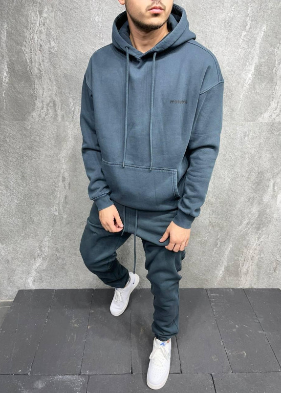 Костюм оверсайз на флисе синий MFStore Изображение Костюм оверсайз на флисе синий MFStore