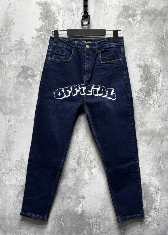 Джинси звуженого крою з мотнею і принтом official MFStore Изображение Джинси звуженого крою з мотнею і принтом official MFStore