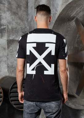 Футболка с уличной разметкой черная MFStore Изображение Футболка с уличной разметкой черная MFStore