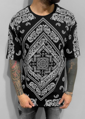 Футболка с узором черная MFStore Изображение Футболка с узором черная MFStore