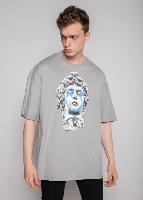 Футболка серая с головой MFStore Изображение Футболка серая с головой MFStore