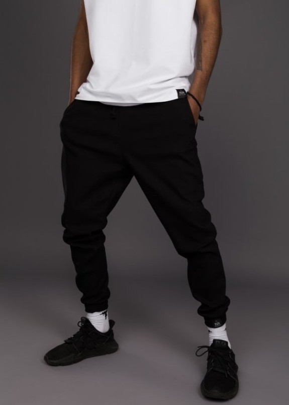 Джогеры мужские черные на резинке Изображение Джогеры мужские черные на резинке
