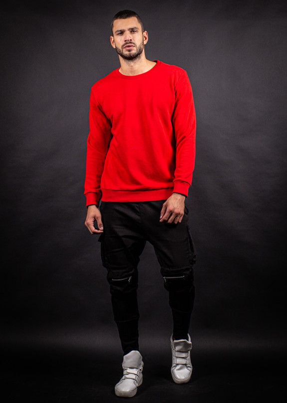 Кофта красная с трехнитки Изображение Кофта красная с трехнитки