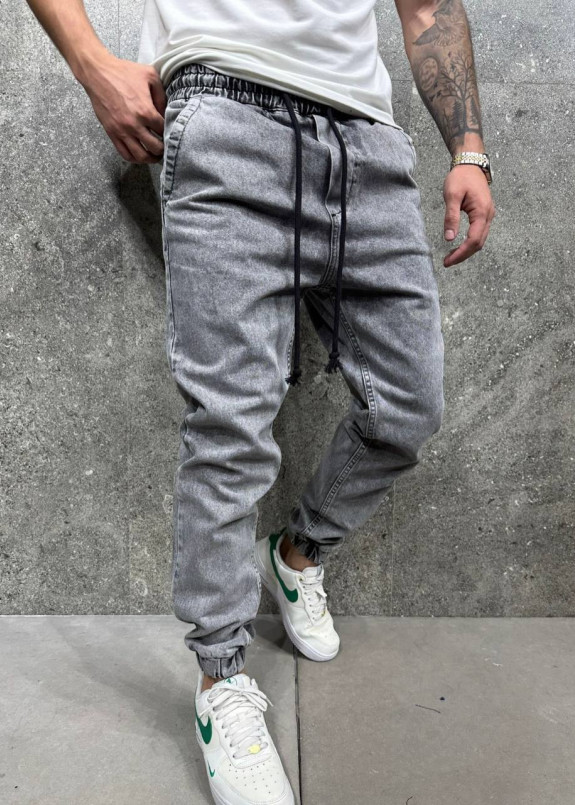 Джоггери сірі з мотнею та шнурками Mfstore Изображение Джоггери сірі з мотнею та шнурками Mfstore