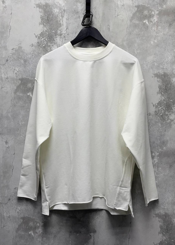 Лонгслів вільного крою базовий білий MFStore Изображение Лонгслів вільного крою базовий білий MFStore