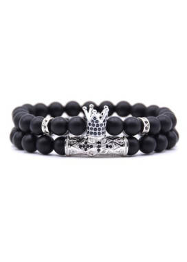 Браслет из шунгита королевская лилия серебро Изображение Браслет из шунгита королевская лилия серебро