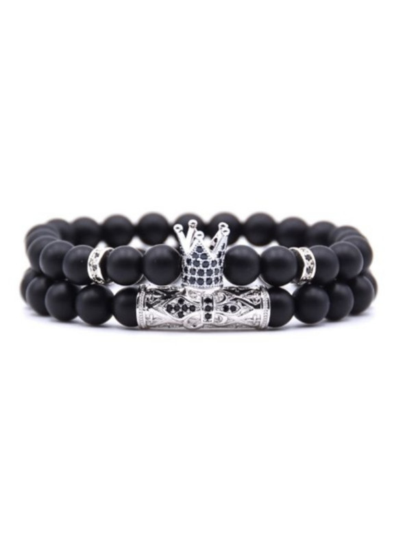 Браслет из шунгита королевская лилия серебро Изображение Браслет из шунгита королевская лилия серебро