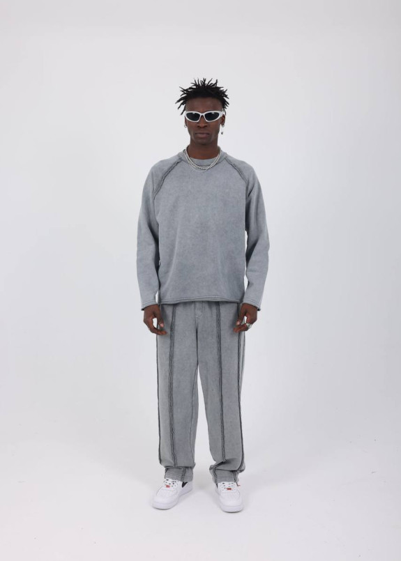 Костюм оверсайз дизайнерський виварений світло-сірий MFStore Изображение Костюм оверсайз дизайнерський виварений світло-сірий MFStore