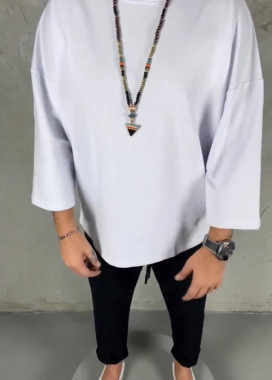 Футболка кімоно вільного крою біла MFStore Изображение Футболка кімоно вільного крою біла MFStore