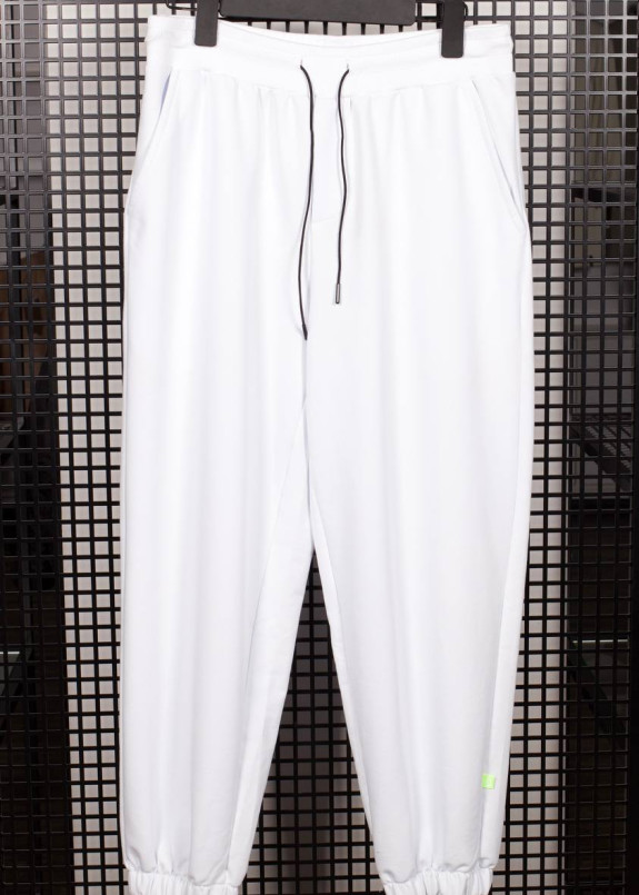 Штани спортивні вільного крою білі MFStore Изображение Штани спортивні вільного крою білі MFStore