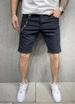 Изображение Стильные шорты узкие с цепочкой черные MFStore
