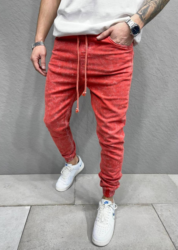 Джоггери червоні на манжетах та шнурком MFStore Изображение Джоггери червоні на манжетах та шнурком MFStore