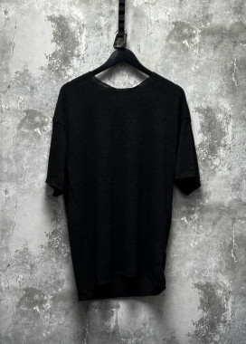 Футболка вільного крою з необробленими краями чорна MFStore Изображение Футболка вільного крою з необробленими краями чорна MFStore