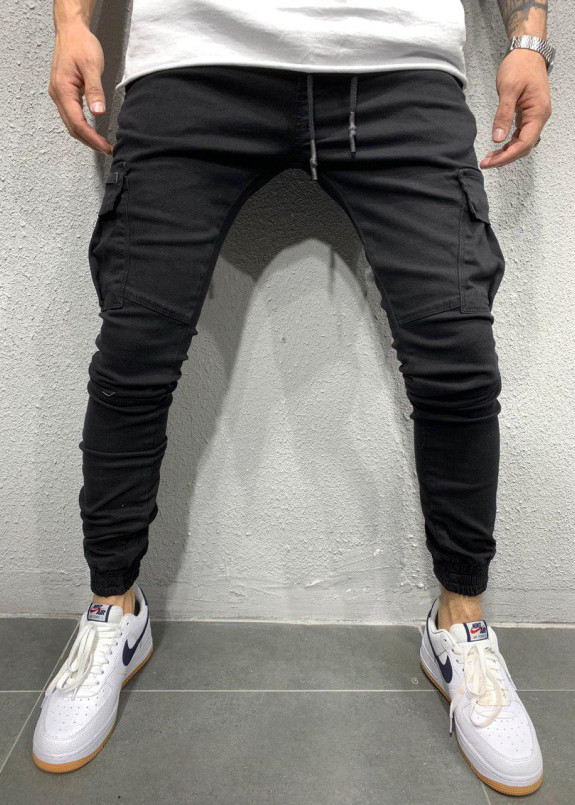 Джинсы с вставками над коленом и накладными карманами MFStore Изображение Джинсы с вставками над коленом и накладными карманами MFStore