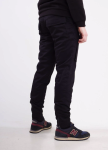 Изображение Зимние штаны карго на флисе мужские черные Один