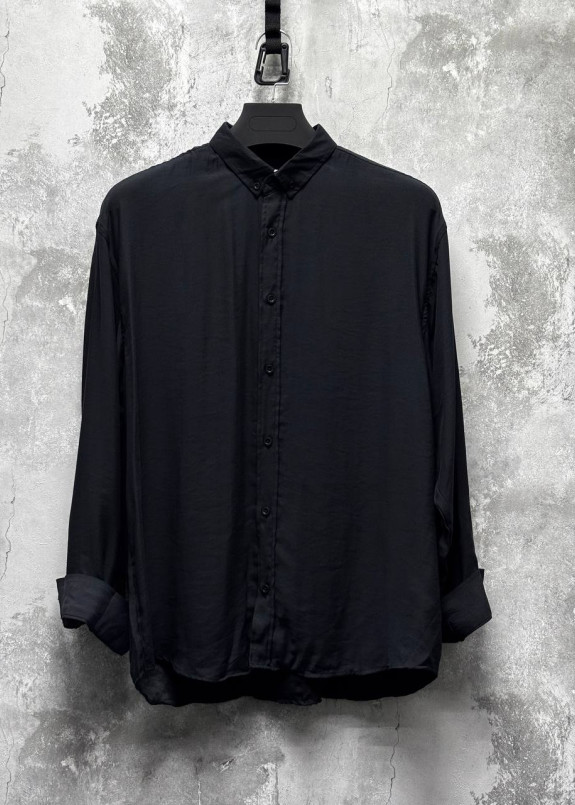 Сорочка базова вільного крою гладка чорна MFStore Изображение Сорочка базова вільного крою гладка чорна MFStore