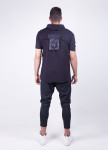 Изображение Черная мужская футболка с дизайнерской молнией MFStore
