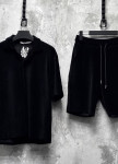 Костюм велюровий базовий з шортами чорний MFStore Изображение Костюм велюровий базовий з шортами чорний MFStore