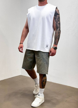 Майка оверсайз з щільної тканини біла MFStore Изображение Майка оверсайз з щільної тканини біла MFStore