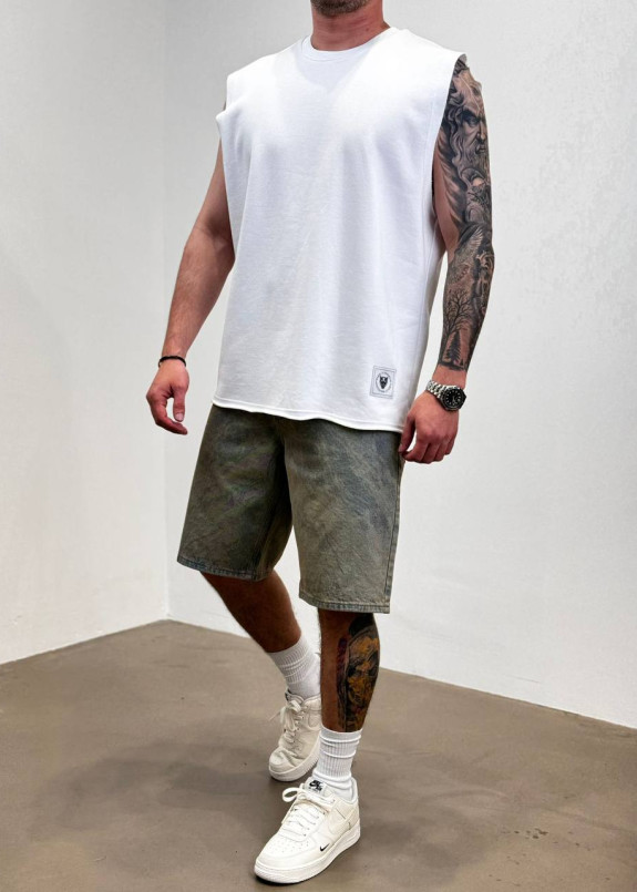 Майка оверсайз з щільної тканини біла MFStore Изображение Майка оверсайз з щільної тканини біла MFStore