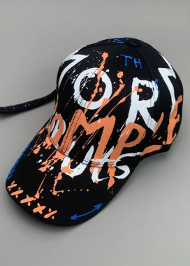 Бейсболка з принтами чорна MFStore Изображение Бейсболка з принтами чорна MFStore