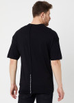 Изображение Асимметричная черная футболка со швом MFStore
