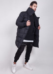 Пуховик черный матовый с боковой молнией MFStore Изображение Пуховик черный матовый с боковой молнией MFStore