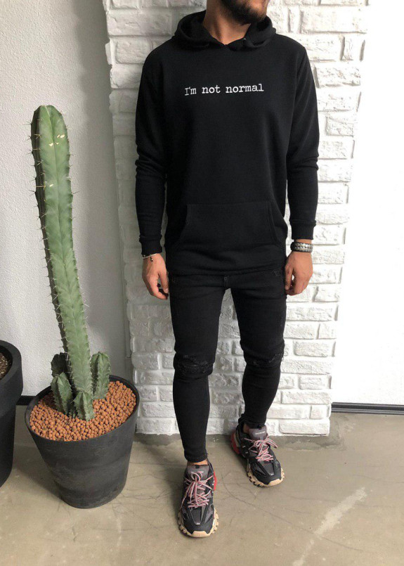 Худи черное Im not normal Mfstore Изображение Худи черное Im not normal Mfstore