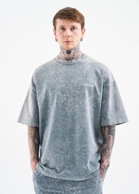 Футболка вільного крою виварена сіра MFStore Изображение Футболка вільного крою виварена сіра MFStore