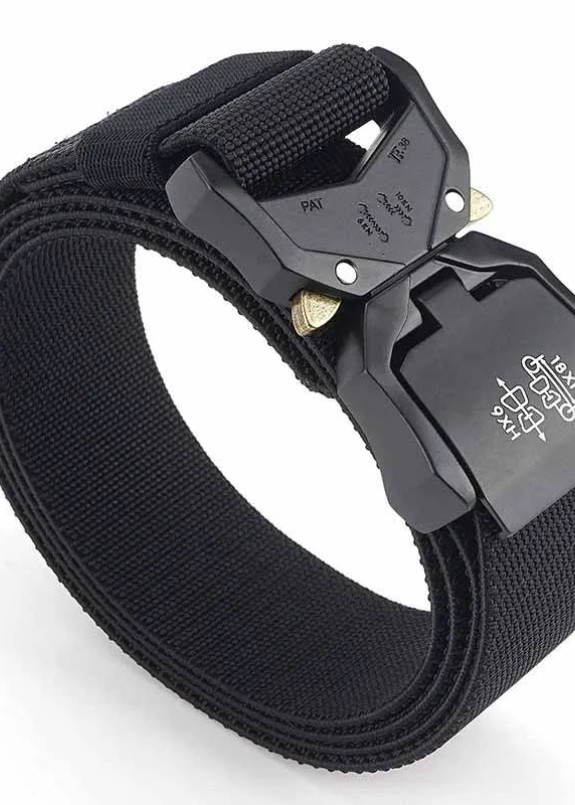 Стильний текстильний ремінь на автоматичній застібці чорний MFStore Изображение Стильний текстильний ремінь на автоматичній застібці чорний MFStore