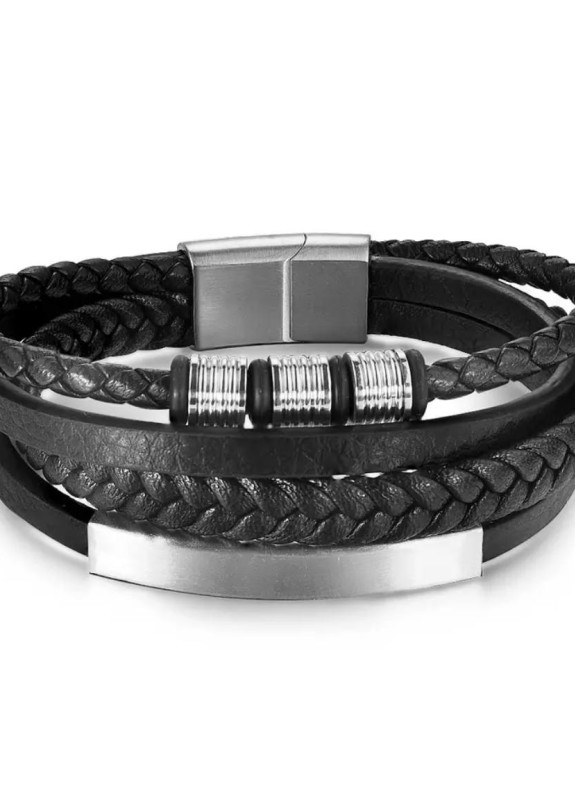 Розкішний браслет з нержавіючої сталі багатошаровий хром MFStore Изображение Розкішний браслет з нержавіючої сталі багатошаровий хром MFStore