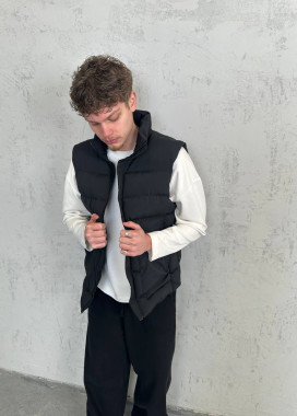 Жилетка чорна з боковими карманами MFStore Изображение Жилетка чорна з боковими карманами MFStore