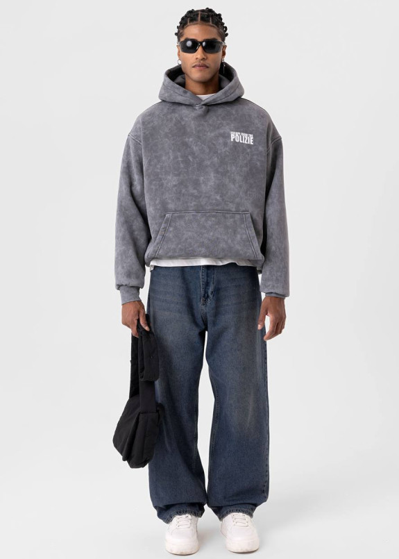 Худі на флісі виварений світло-сірий з текстом MFStore Изображение Худі на флісі виварений світло-сірий з текстом MFStore