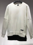 Кофта белого цвета на флисе с вставкой снизу MFStore Изображение Кофта белого цвета на флисе с вставкой снизу MFStore