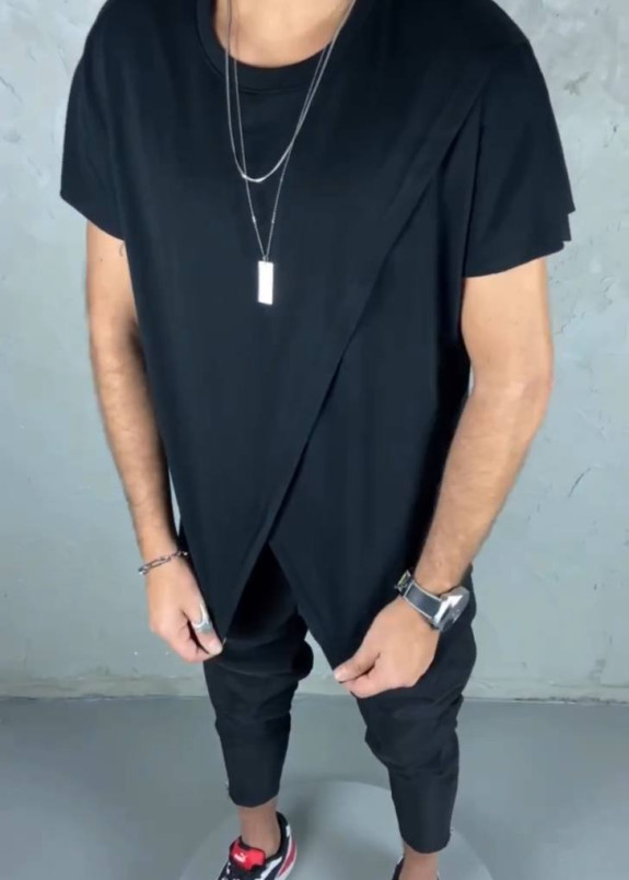 Футболка дизайнерська чорна MFStore Изображение Футболка дизайнерська чорна MFStore