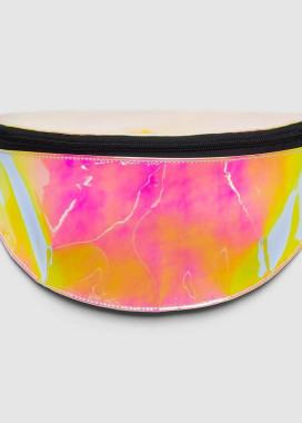 Неоновая бананка на пояс голограмма розово-желтого цвета Radio Cat Изображение Неоновая бананка на пояс голограмма розово-желтого цвета Radio Cat