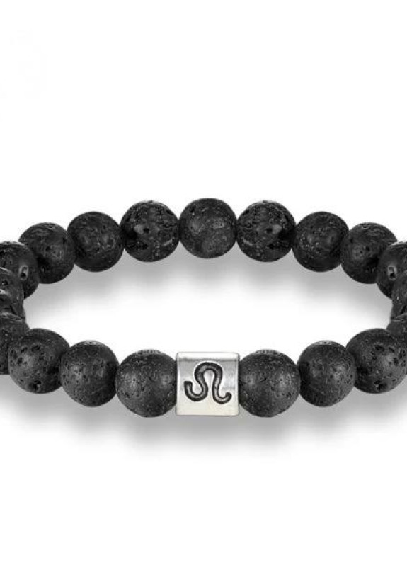 Стильний браслет з лави lion чорний MFStore Изображение Стильний браслет з лави lion чорний MFStore