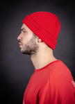 Шапка із теплої пряжі з відворотом червона MFS Изображение Шапка із теплої пряжі з відворотом червона MFS