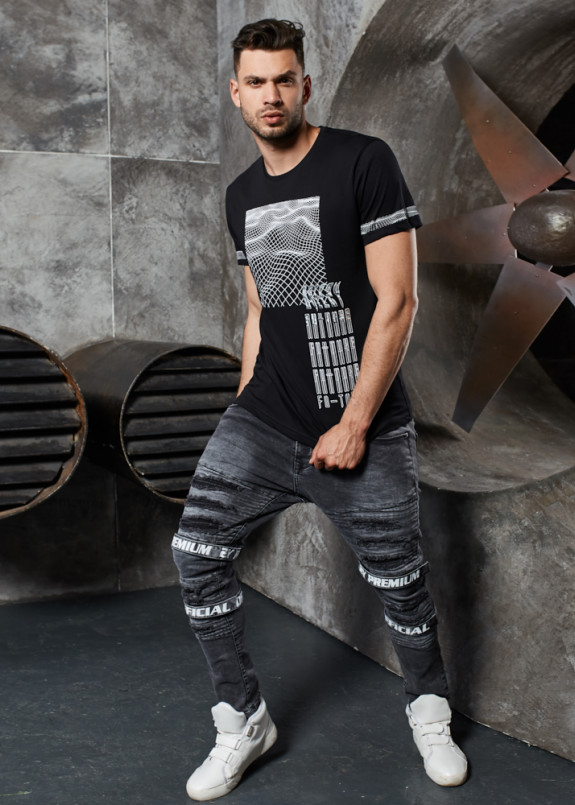 Футболка с 3D принтом черная MFStore Изображение Футболка с 3D принтом черная MFStore