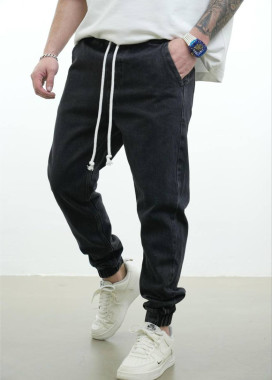 Джоггери темно-сірі з мотнею та шнурками MFStore Изображение Джоггери темно-сірі з мотнею та шнурками MFStore