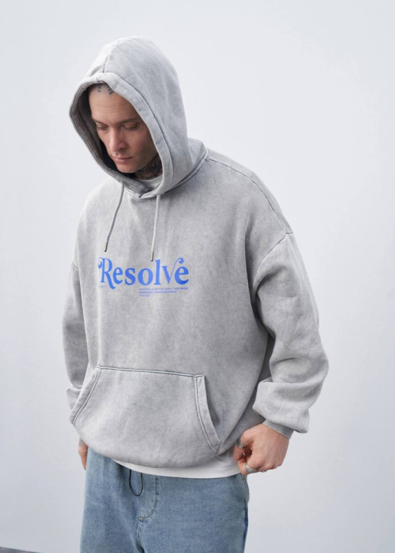 Худі оверсайз виварене світло-сіре MFStore Изображение Худі оверсайз виварене світло-сіре MFStore