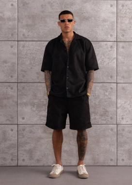 Костюм вільного крою велюровий базовий чорний MFStore Изображение Костюм вільного крою велюровий базовий чорний MFStore