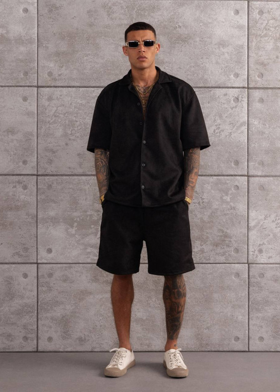 Костюм вільного крою велюровий базовий чорний MFStore Изображение Костюм вільного крою велюровий базовий чорний MFStore