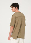 Футболка оверсайз з необробленими краями хакі MFStore Изображение Футболка оверсайз з необробленими краями хакі MFStore