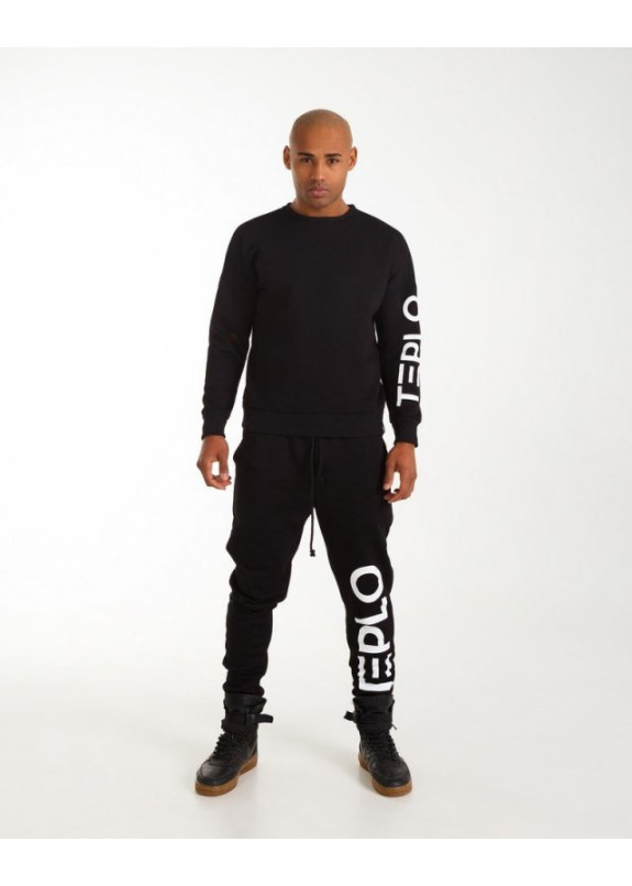 Свитшот мужской принт TEPLO черный Изображение Свитшот мужской принт TEPLO черный