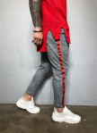 Изображение Стильные серые брюки с лампасами Mfstore