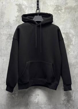 Худі оверсайз на флісі базове чорне MFStore Изображение Худі оверсайз на флісі базове чорне MFStore