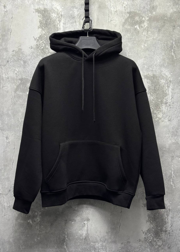 Худі оверсайз на флісі базове чорне MFStore Изображение Худі оверсайз на флісі базове чорне MFStore