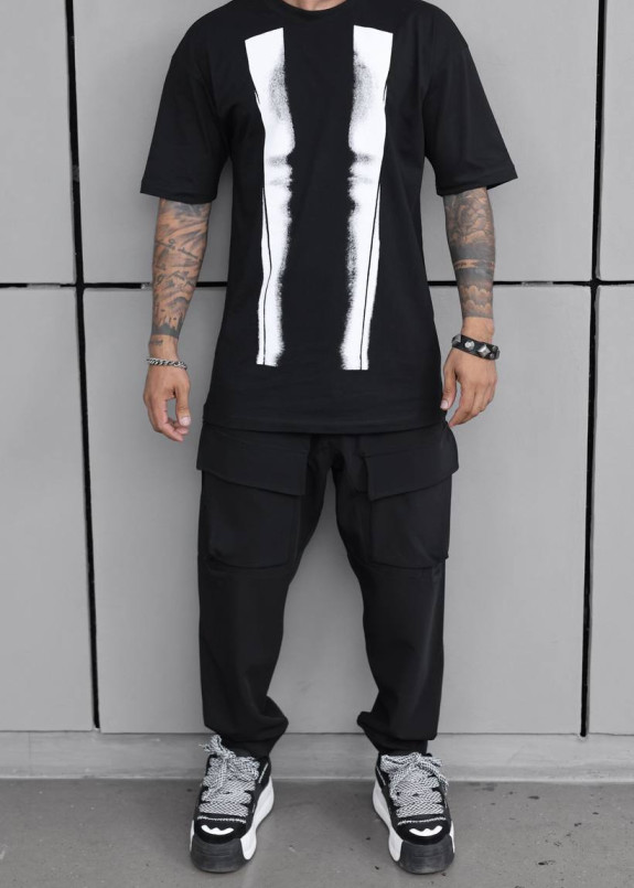 Оверсайз футболка з принтом чорна MFStore Изображение Оверсайз футболка з принтом чорна MFStore